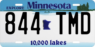 MN license plate 844TMD
