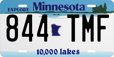MN license plate 844TMF