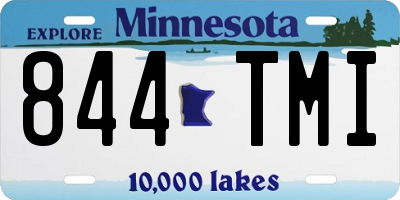 MN license plate 844TMI