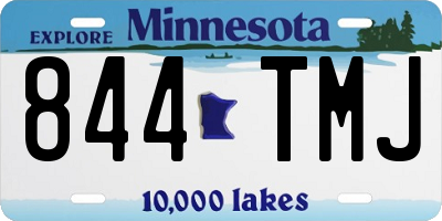 MN license plate 844TMJ