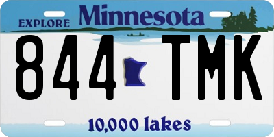 MN license plate 844TMK