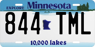 MN license plate 844TML