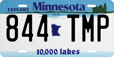 MN license plate 844TMP