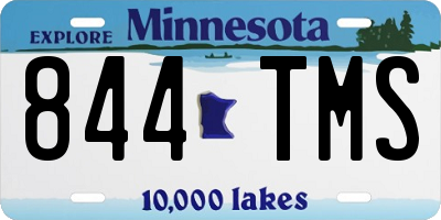 MN license plate 844TMS