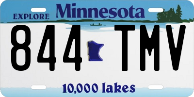 MN license plate 844TMV