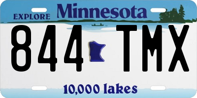 MN license plate 844TMX