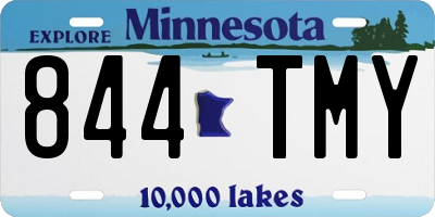 MN license plate 844TMY