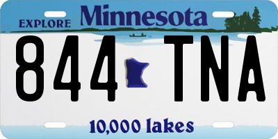 MN license plate 844TNA