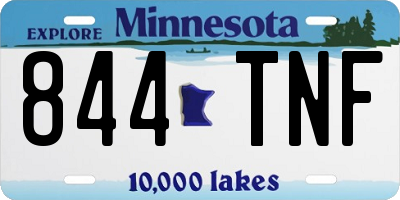 MN license plate 844TNF