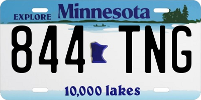 MN license plate 844TNG