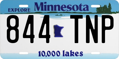 MN license plate 844TNP