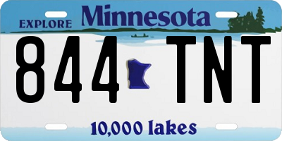 MN license plate 844TNT