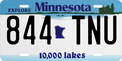 MN license plate 844TNU