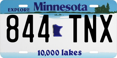MN license plate 844TNX