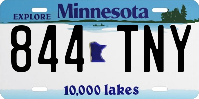MN license plate 844TNY