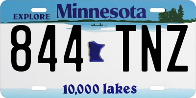 MN license plate 844TNZ
