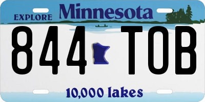 MN license plate 844TOB