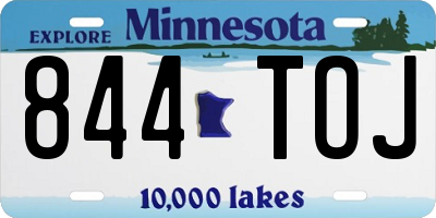 MN license plate 844TOJ