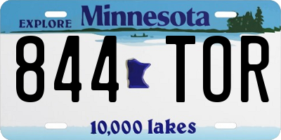 MN license plate 844TOR