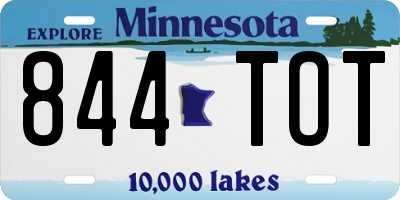 MN license plate 844TOT