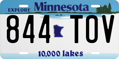MN license plate 844TOV