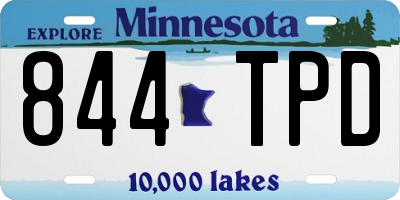 MN license plate 844TPD