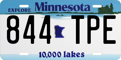 MN license plate 844TPE
