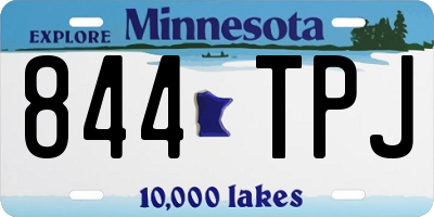 MN license plate 844TPJ