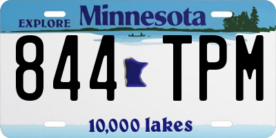 MN license plate 844TPM
