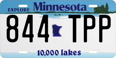 MN license plate 844TPP
