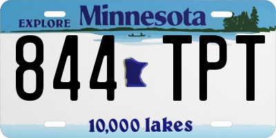 MN license plate 844TPT