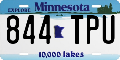 MN license plate 844TPU