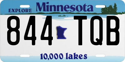 MN license plate 844TQB