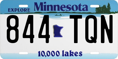 MN license plate 844TQN