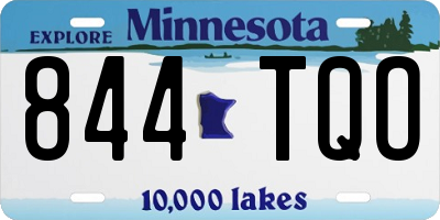 MN license plate 844TQO