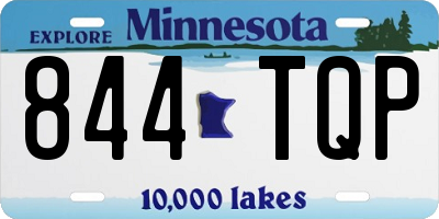 MN license plate 844TQP
