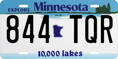 MN license plate 844TQR