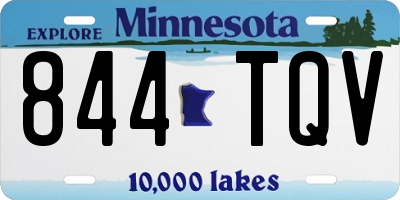 MN license plate 844TQV