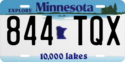 MN license plate 844TQX