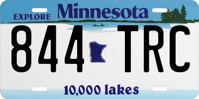 MN license plate 844TRC