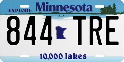 MN license plate 844TRE