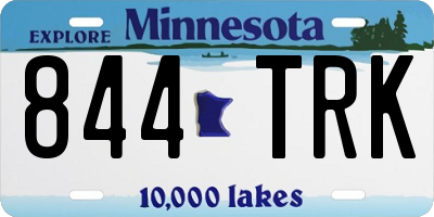 MN license plate 844TRK