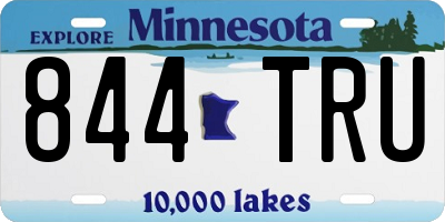 MN license plate 844TRU