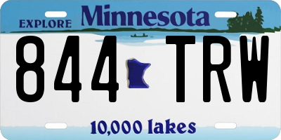 MN license plate 844TRW