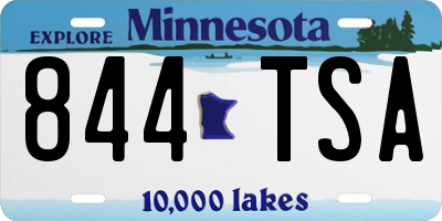 MN license plate 844TSA