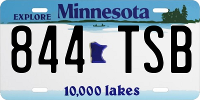 MN license plate 844TSB