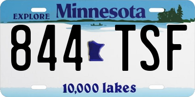 MN license plate 844TSF