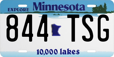 MN license plate 844TSG