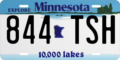 MN license plate 844TSH