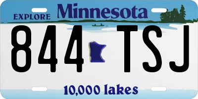 MN license plate 844TSJ